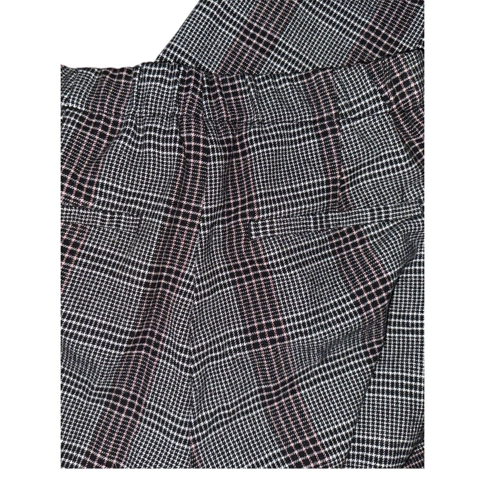 Old Navy Glen Plaid Trousers Sz 8 — Black Pink Houndstooth Workwear - Picture 6 of 8